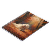 Oud Engels herdershond in herfstbladeren Herfst In Notitieboek (Linkerzijde)