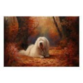 Oud Engels herdershond in herfstbladeren Herfst In Perfect Poster (Voorkant)