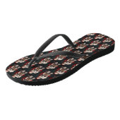 Oud Engels herdershond met sinterklaas feestelijk Teenslippers (Schuin)