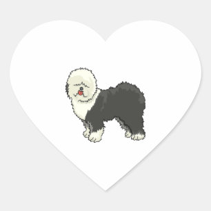 Oud Engels herdershond mijn vriend Hart Sticker
