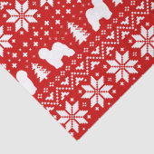 Oud Engels herdershond Silhouetten Kerstpatroon Tissuepapier (Detail)