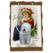 Oud Engels kerstfeest Medium Cadeauzakje (Voorkant)