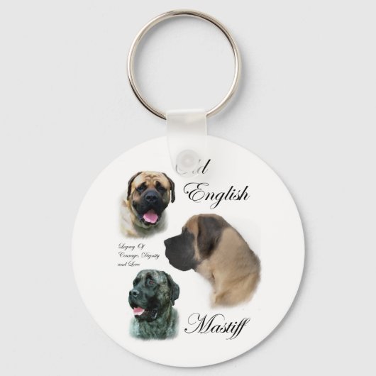 Oud Engels Mastiff Gifts Sleutelhanger (Voorkant)