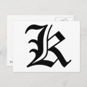 Oud Engels met K-tekst Briefkaart (Voorkant / Achterkant)