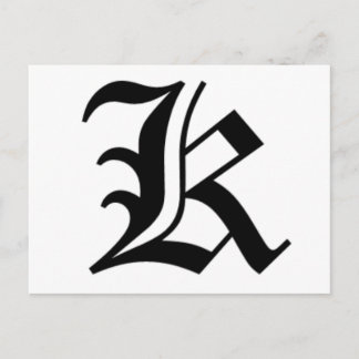 Oud Engels met K-tekst Briefkaart