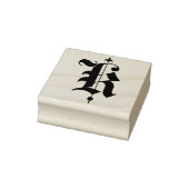 Oud Engels Monogram  initiaal letter K Rubberstempel (Stempel)