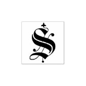Oud Engels Monogram  Letter S Rubberstempel (Afrduk)