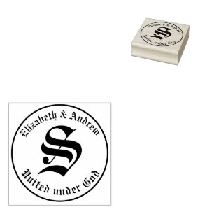 Oud Engels Monogram Rubberstempel