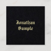 Oud Engels Premium Black Gold Classic Vierkante Visitekaartje (Voorkant)