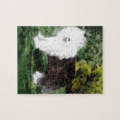 Oud Engels Schepdog Painting Legpuzzel (Horizontaal)