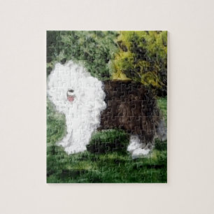 Oud Engels Schepdog Painting Legpuzzel