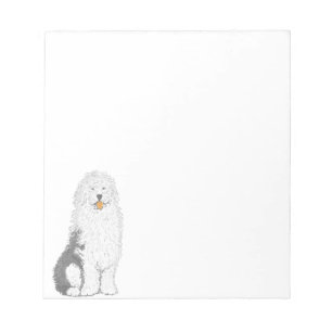 Oud Engels Sheep Dog Note Pad Notitieblok