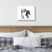 Oud Engels Sheepdog 10 Canvas Afdruk (Insitu (Slaapkamer))