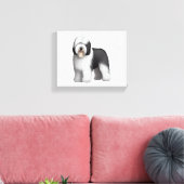 Oud Engels Sheepdog 10 Canvas Afdruk (Insitu (Woonkamer))