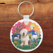 Oud Engels Sheepdog #6 Sleutelhanger (Voorkant)