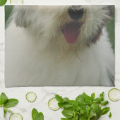 Oud Engels Sheepdog Dog Kitchen Towel Theedoek (Gevouwen)
