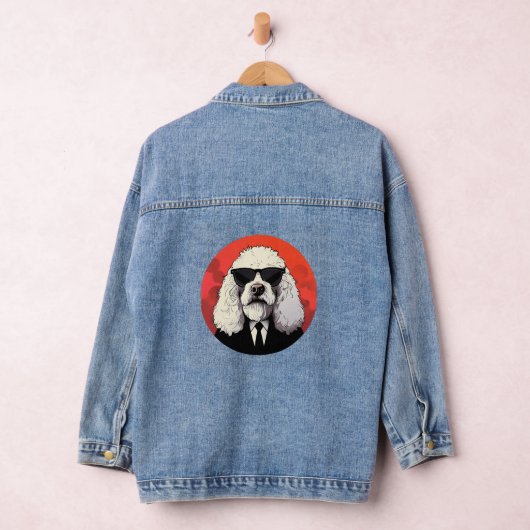 Oud Engels Sheepdog Dog Zakenman Denim Jacket (Hangar)