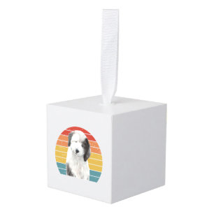 Oud Engels Sheepdog Gifts voor Dulux Dog S Kubus Ornament