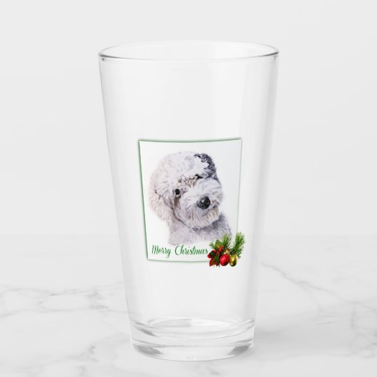 Oud Engels Sheepdog Glas (Voorkant)