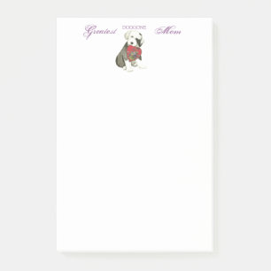 Oud Engels Sheepdog Heart mama Post-it® Notes