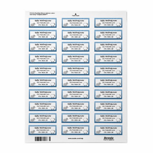 Oud Engels Sheepdog Herding Schapen Etiket (Full Sheet)