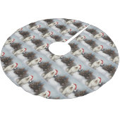 Oud Engels Sheepdog in Sneeuw Kerstmis Kerstboom Rok (Gekanteld)