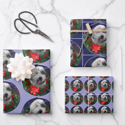 Oud Engels Sheepdog Inpakpapier Vel (Voorkant)