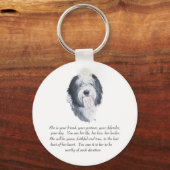 Oud Engels Sheepdog Keepsakes Sleutelhanger (Voorkant)