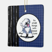Oud Engels Sheepdog Keramisch Ornament (Links)