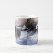 Oud Engels Sheepdog Laat het sneeuwen Kerstmis Koffiemok (Center)