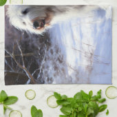 Oud Engels Sheepdog Laat het sneeuwen Kerstmis Theedoek (Gevouwen)