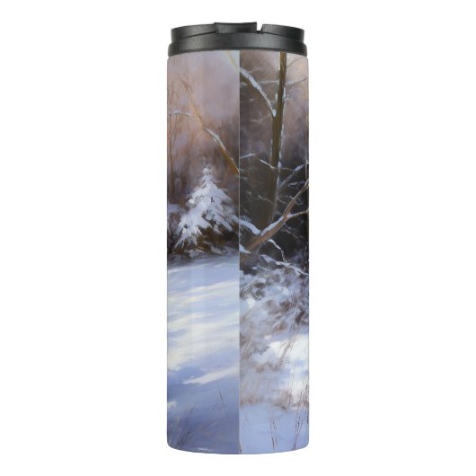 Oud Engels Sheepdog Laat het sneeuwen Kerstmis Thermosbeker (Achterkant)