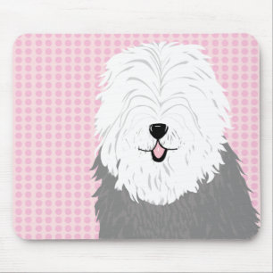 Oud Engels Sheepdog (met bedekte ogen) Muismat