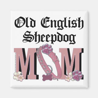 Oud Engels Sheepdog MOM Magneet
