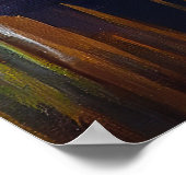 Oud Engels Sheepdog op Paddle: een Schilderachtig  Poster (Hoek)