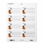 Oud Engels Sheepdog op rode rozen Etiket (Full Sheet)