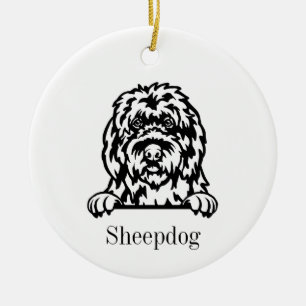 Oud Engels Sheepdog ornament