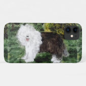 Oud Engels Sheepdog Painting Cute Dog Case-Mate iPhone Case (Achterkant (horizontaal))