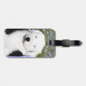 Oud Engels Sheepdog Puppy Painting - Dog Art Bagagelabel (Achterkant horizontaal)