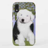 Oud Engels Sheepdog Puppy Painting - Dog Art