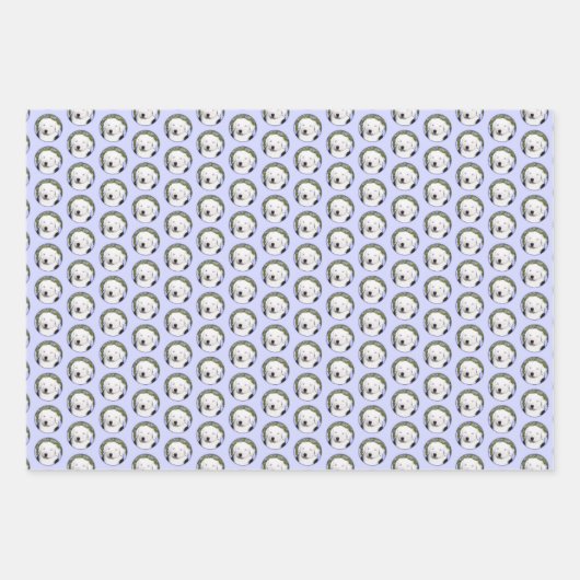 Oud Engels Sheepdog Puppy Painting - Dog Art Inpakpapier Vel (Voorkant)