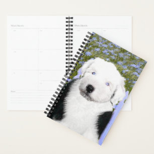 Oud Engels Sheepdog Puppy Painting - Dog Art Planner