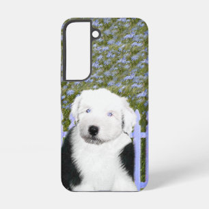 Oud Engels Sheepdog Puppy Painting - Dog Art Samsung Galaxy Hoesje