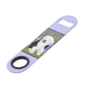 Oud Engels Sheepdog Puppy Painting - Dog Art Speed Flessenopener (Achterkant Gekanteld)
