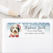 Oud Engels Sheepdog retour adres labels (Insitu)