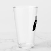 Oud Engels Sheepdog Silhouette Personalized Dog Glas (Rechts)