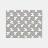 Oud Engels Sheepdog Silhouettes Sheepie Dogs Fleece Deken (Voorkant (Horizontaal))