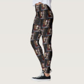 Oud Engels Sheepdog Snowy Sleigh Kerst Decor Leggings (Links)