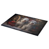 Oud Engels Sheepdog Snowy Sleigh Kerst Decor Snijplank (Hoek)