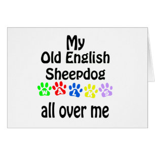 Oud Engels Sheepdog wandelingen ontwerp